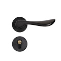 Indoor door lock silent black split door lock for bedroom indoor door lock aluminum material